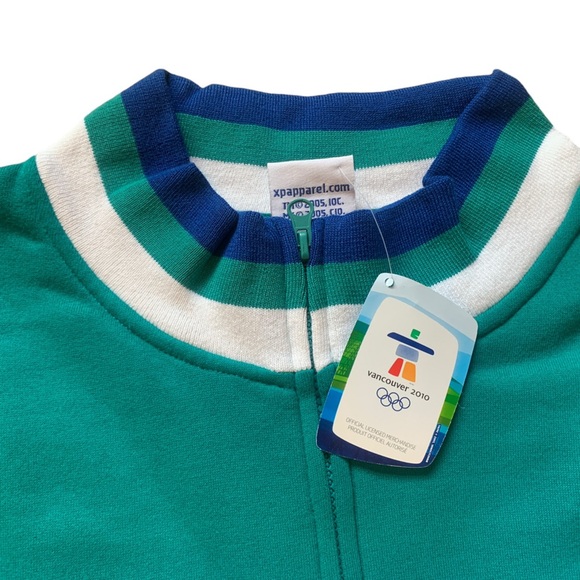 Vancouver NWT 2010 Winter Olympics Full Zip Sweater Green Men's Size L - Picture 4 of 10